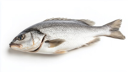 Obraz premium Freshly caught silver fish ready for culinary creativity in a vibrant kitchen setting