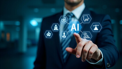 Flat Man Engaging with Digital Icons of AI Laws and Copyright: The Intersection of Law and AI Policy