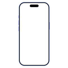 Smart phone with blank screen isolated on white background, Ultrama mock up aluminum body  in 2024,   6.1 inch, 6.3 inch, 6.7 inch, 6.9 inch. Vector illustration Ai