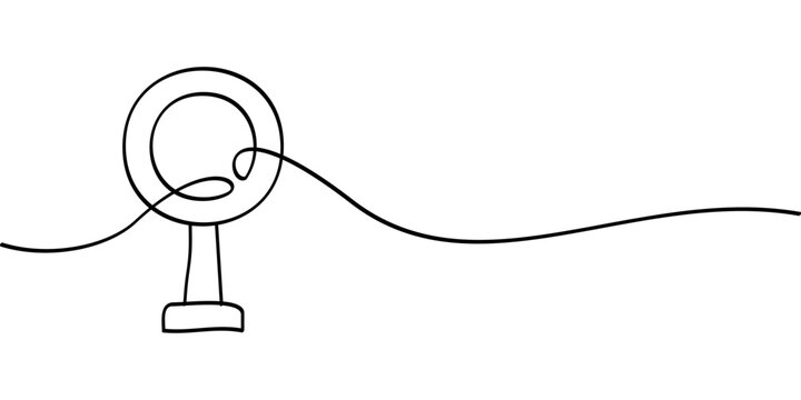 recommend clip art: continuous line drawing of vanity mirror symbol. abstract line art illustration