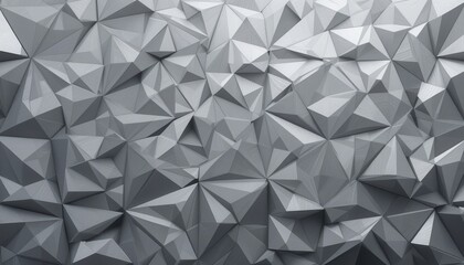 Obraz premium Elegant Geometric Pattern Soft Gray and Silver Triangles, Modern Aesthetic