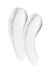 Skin care beauty product. Face or eye white cream hair balm white background