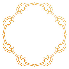 Golden circle elements, Islamic gold frame