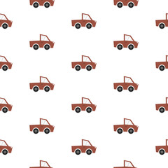 cute car toy pattern background. car illustration pattern background. cute car pattern illustration.