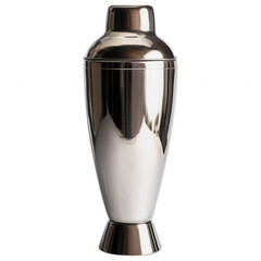 Stainless steel cocktail shaker with polished surface
