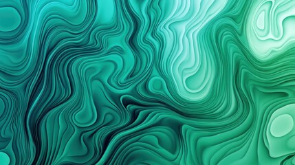Fototapeta premium abstract swirling green pattern with layered curves and gradients. elegant fluid design evokes sense of depth and movement. background, digital art print.