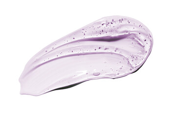 Liquid beauty product purple peeling or foam or serum gel cosmetic smudge
