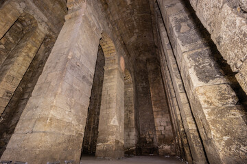 Ancient underground cistern in Dara village in Mardin province, Turkey