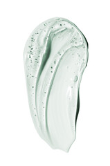 Beauty skin care product. Cosmetic gel smudge gray blue background isolated on light grey