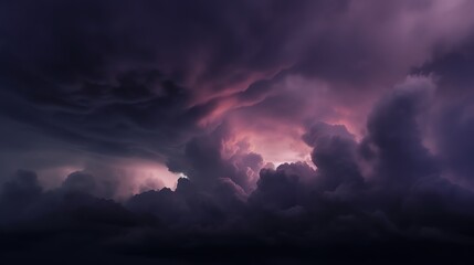 Dramatic Storm Clouds with Lightning