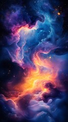 Cosmic Nebula Stunning Galaxy Wallpaper, Mobile Wallpaper for Phones