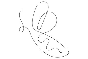 Bee fliying are beautiful and single line art and isolated  minimalist outline vector icon
