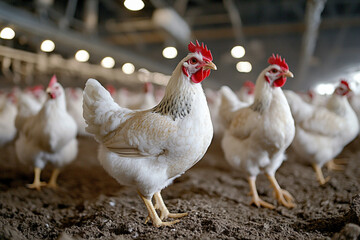 Fototapeta premium There is a white building with a large window and a clock