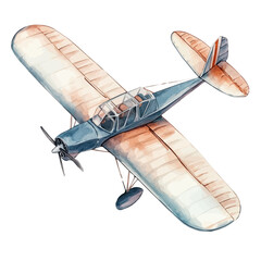 A Sailplane, watercolor clipart vector, high quality, isolated on a white background.