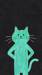 Obraz premium Green cat