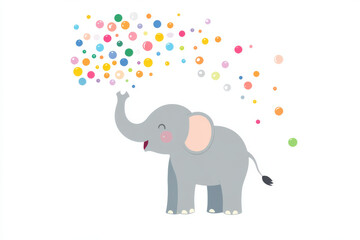 elephant with balloons