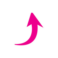 up curve arrow sign