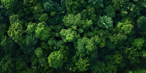 African Forest Canopy: A Bird's-Eye View of Untamed Jungle Density 