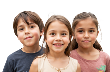 groups of kids or children isolated in transparent background