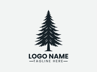 Evergreen Tree Logo Design, Conifer Tree Logo, Pine Tree Logo