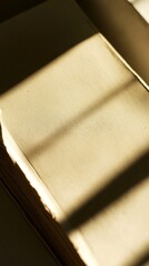 Light casting shadows on a vintage book in natural setting