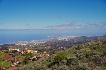 Gran Canaria. Canary Islands. Spain. Panoramic view of the northern part of the island during winter.