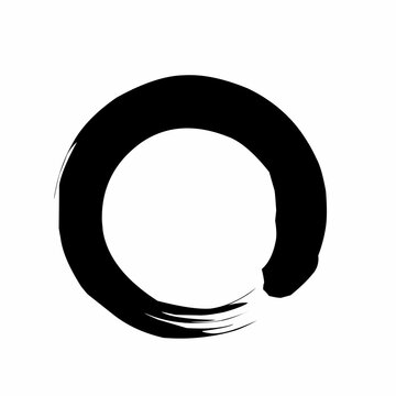 Enzo circle in isolated white background. Enzo icon illustration