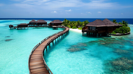 Luxury Overwater Bungalows in Tropical Paradise