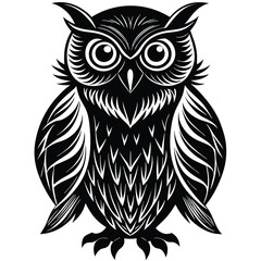 Fototapeta premium Owl Silhouette Vector