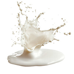 Milk Splash Abstract Art Creamy White Liquid