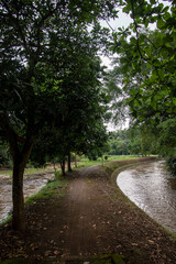 Footpath along the river. The small road is still dirt