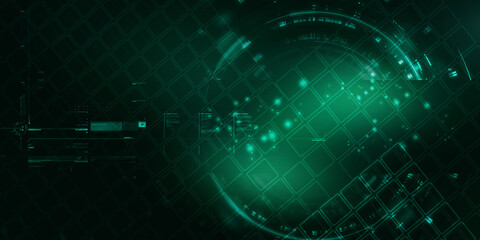 2d illustration Abstract futuristic electronic circuit technology background