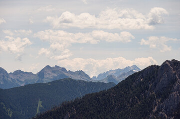 nature sceneries along the trail starting from the Costalunga Pass, Sen Jan di Fassa, Dolomites, Italy © fruttuoso