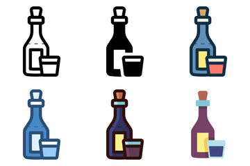 alcoholic drink icon vector illustration
