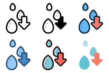 dehydration icon vector illustration