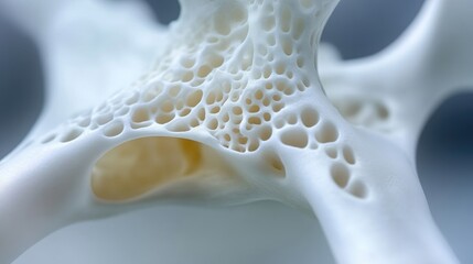Detailed view of porous bone structure