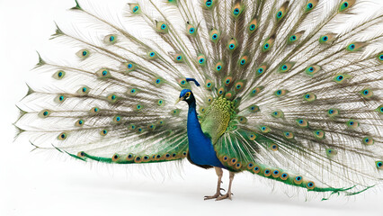 Obraz premium peacock on white background