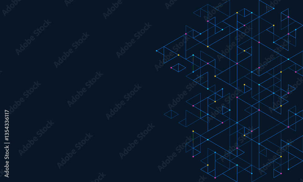 Aufkleber Abstract background with a geometric pattern of triangle shapes. Graphic design element 