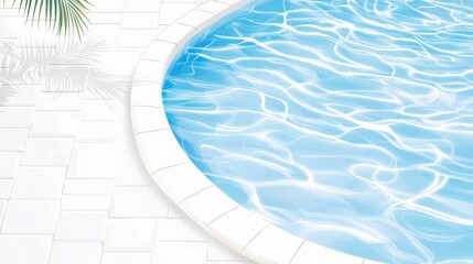 Obraz premium Tranquil Poolside Retreat Scene