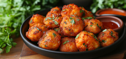 Chicken cutlets. Illustration on the theme of food and restaurants, travel and cuisine. 