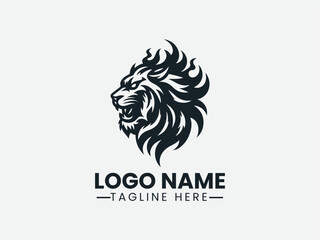 Fire Tiger Head Logo Design, Burning Tiger Logo, Flame Tiger Logo