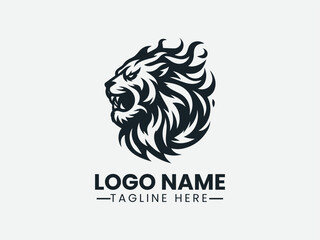 Fire Tiger Head Logo Design, Burning Tiger Logo, Flame Tiger Logo