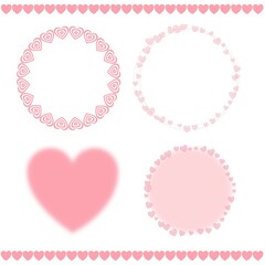 ハートの可愛いフレームセット