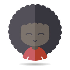 Avatar young sexy woman with african hairstyle