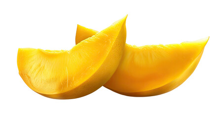 Mango Slices: Vibrant mango slices, glistening with freshness, offer a tantalizing glimpse of tropical sweetness.