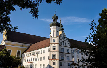 Rot an der Rot, Germany July 22 2024: Monastery abbey in the town of Rot an der Rot taken in summer