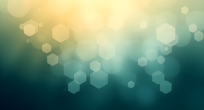 Abstract background with bokeh and hexagonal shapes