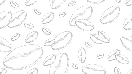Coffee beans seamless pattern background. Coffee beans wallpaper. Coffee beans illustration pattern. Coffee beans background. Perfect for fabrics, textile, wallpaper, and decor