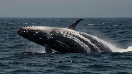 Fototapeta premium Humpback whale breaching (3)