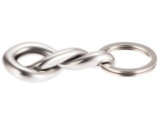 Obraz premium Twisted Metal Keyring on White.